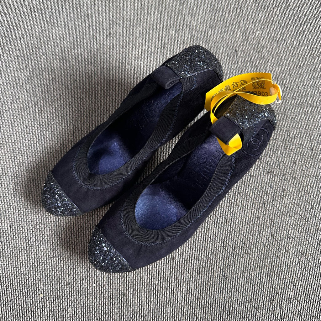 Chanel Alcantara Blue High heels