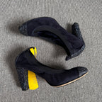 Chanel Alcantara Blue High heels