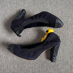 Chanel Alcantara Blue High heels