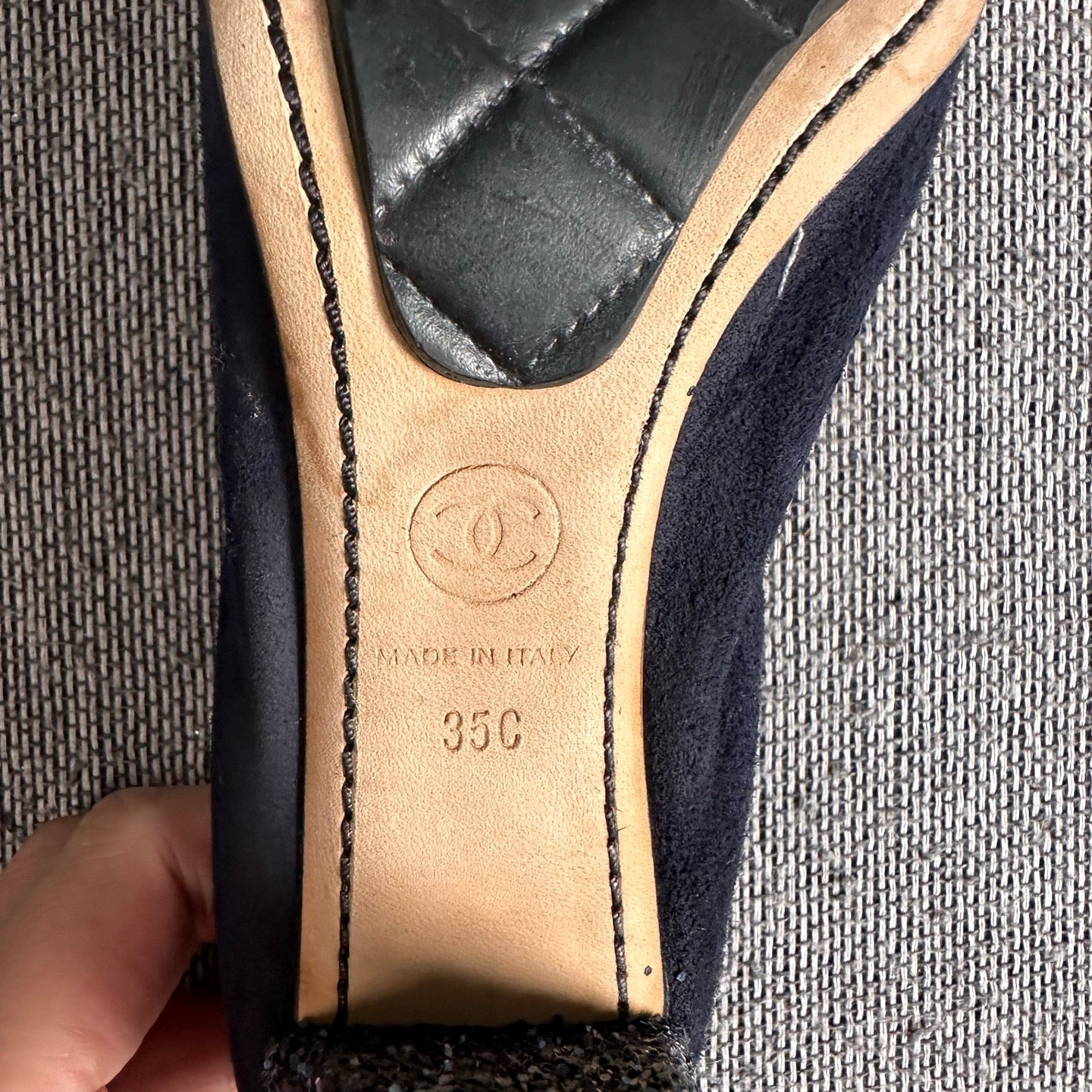 Chanel Alcantara Blue High heels