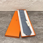 Hermes Gray Necktie