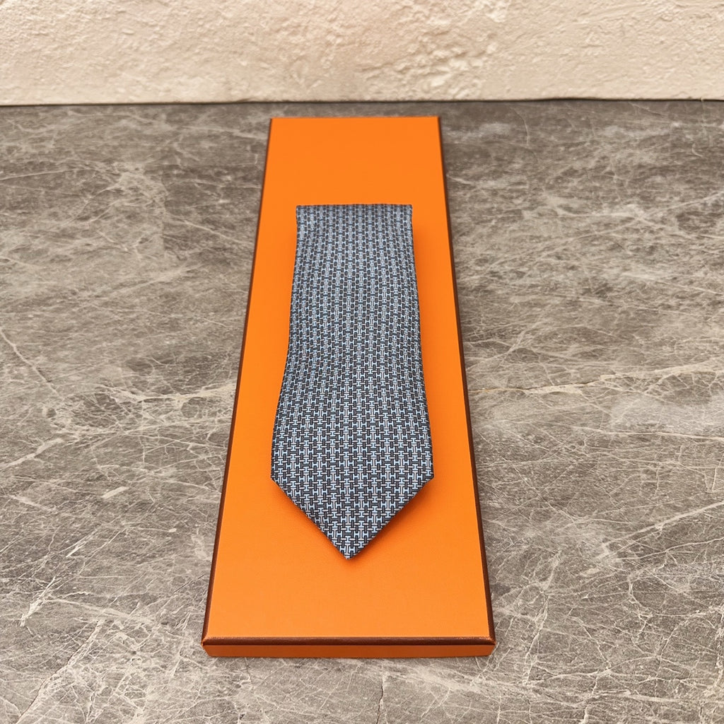 Hermes Gray Necktie