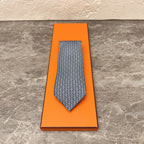 Hermes Gray Necktie
