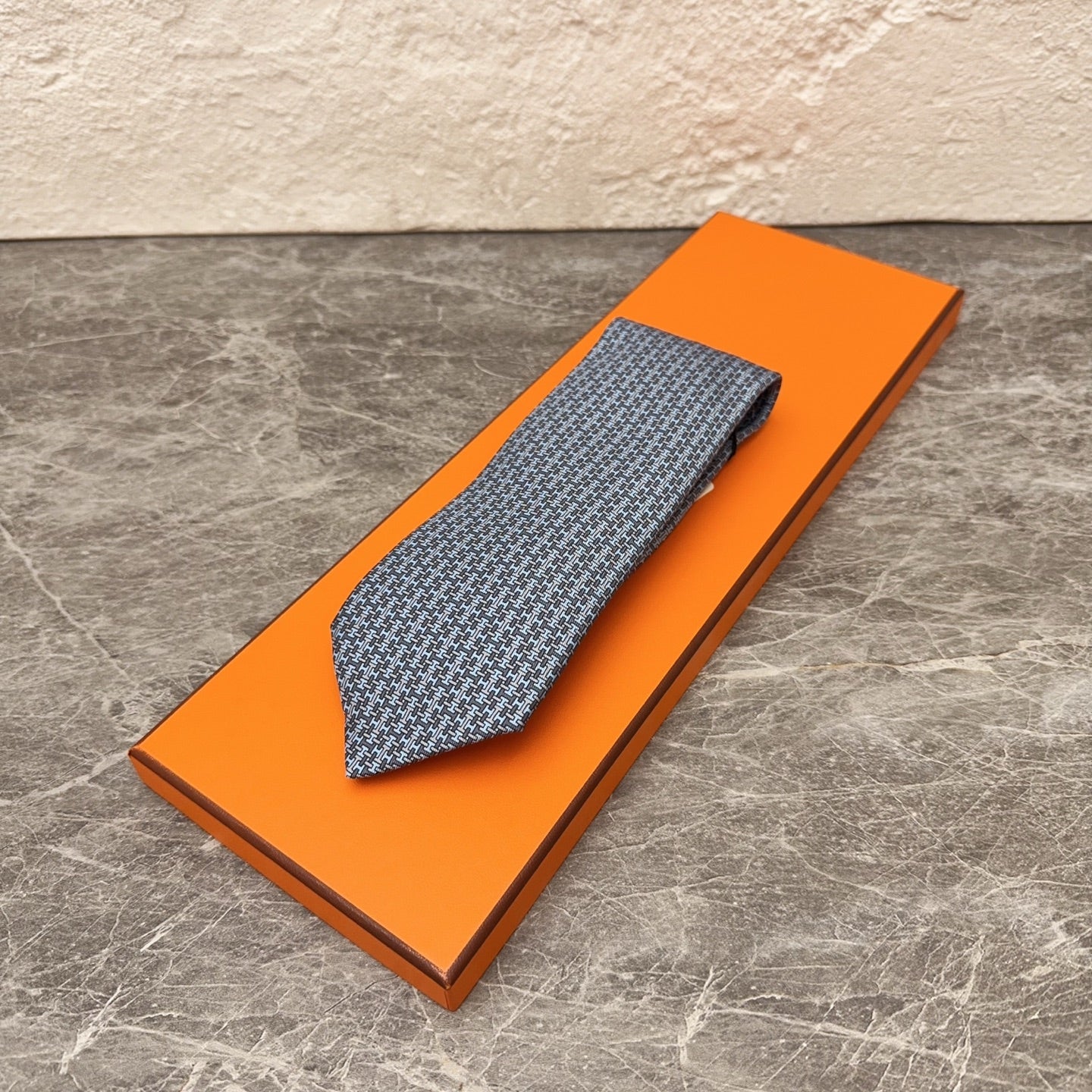 Hermes Gray Necktie