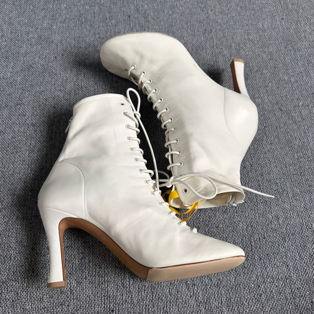 Celine White Ankle boots