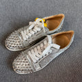 空白 Leather Silver Skate shoes