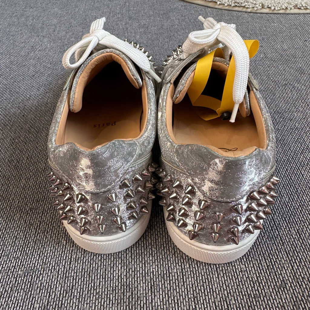 空白 Leather Silver Skate shoes