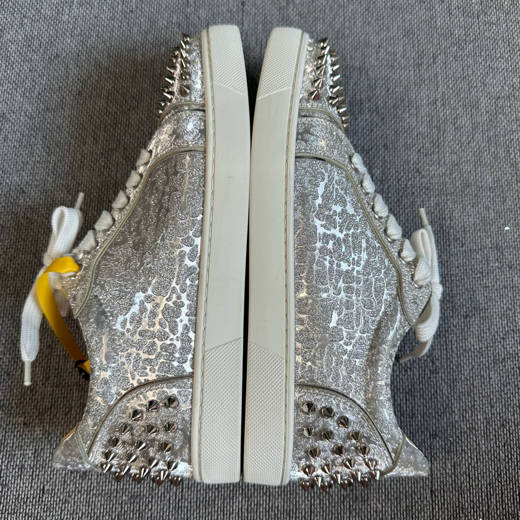 空白 Leather Silver Skate shoes