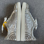 空白 Leather Silver Skate shoes