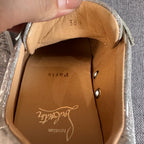 空白 Leather Silver Skate shoes