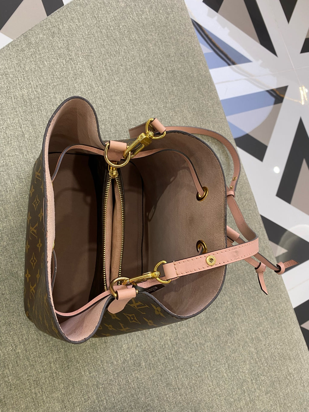 Louis Vuitton Pink Bucket & Drawstring Bag
