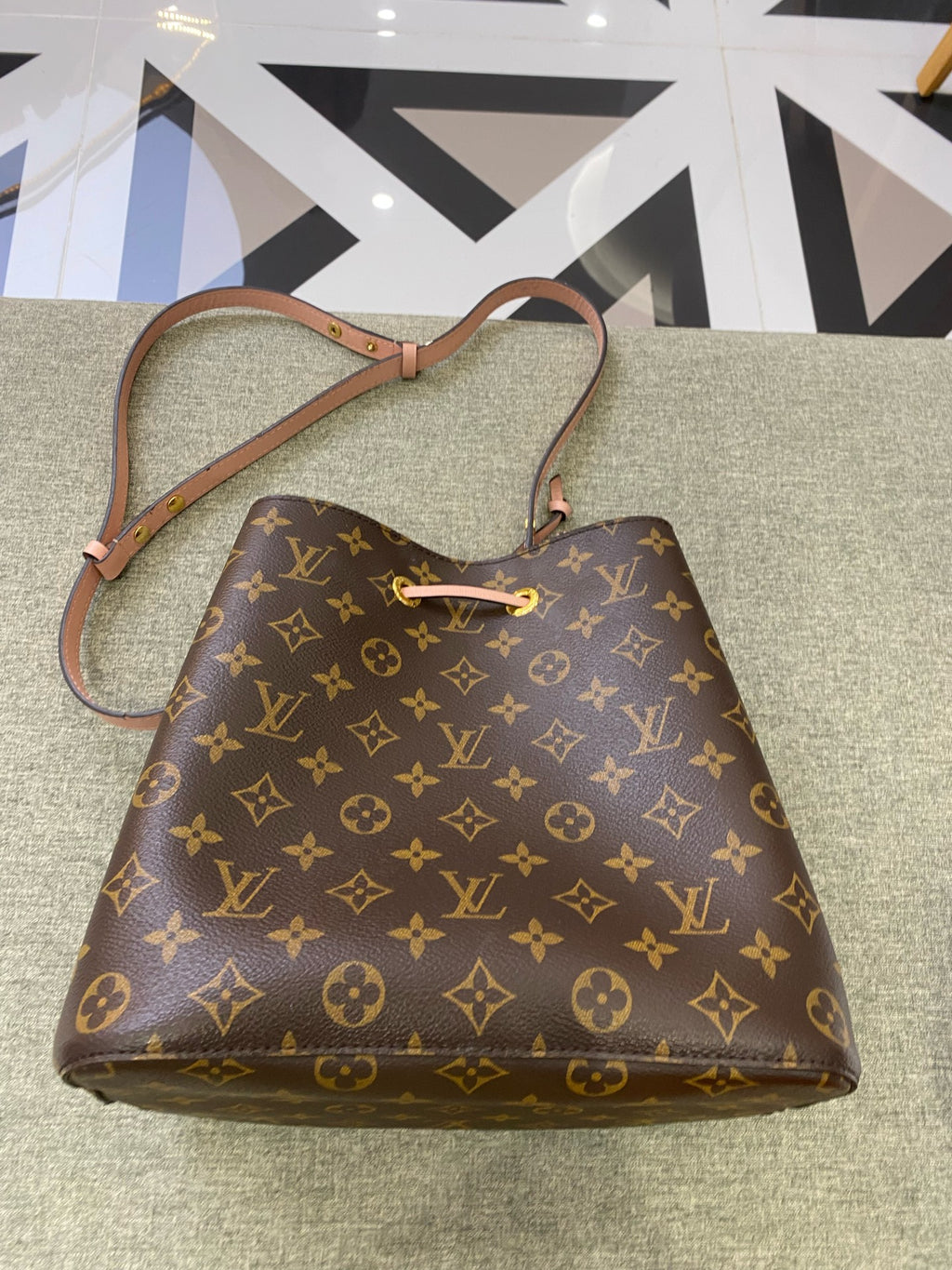 Louis Vuitton Pink Bucket & Drawstring Bag