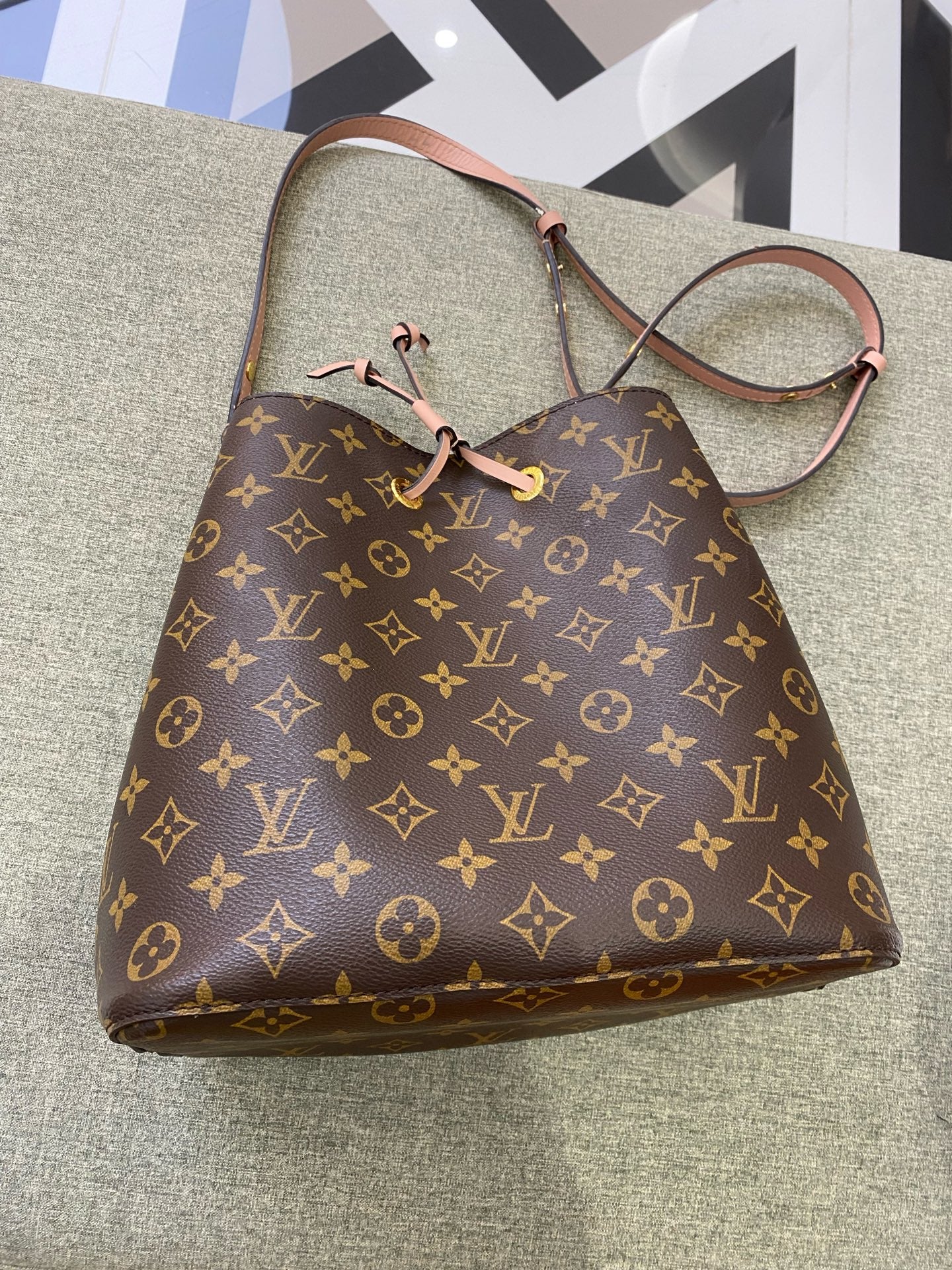 Louis Vuitton Pink Bucket & Drawstring Bag