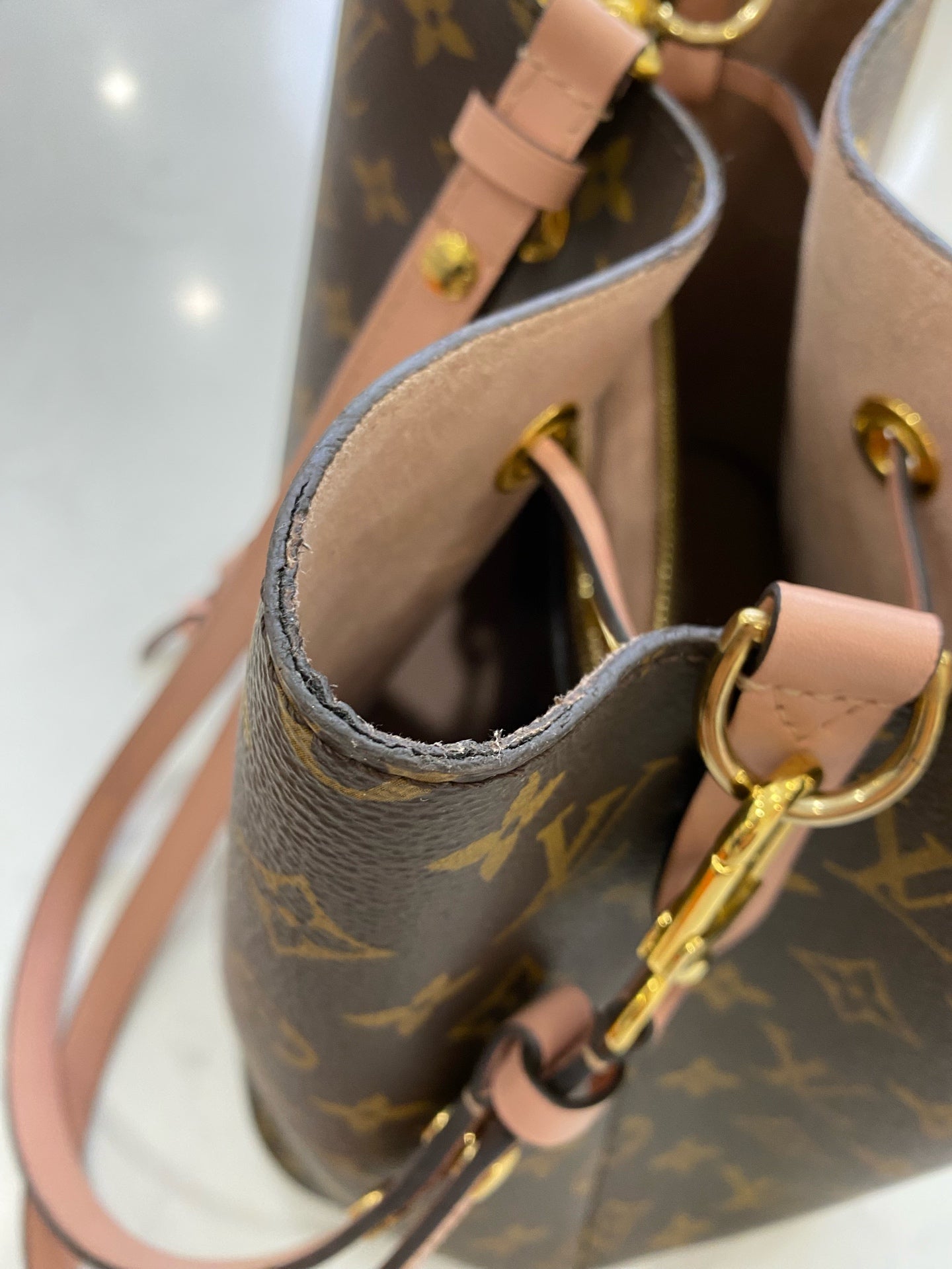 Louis Vuitton Pink Bucket & Drawstring Bag