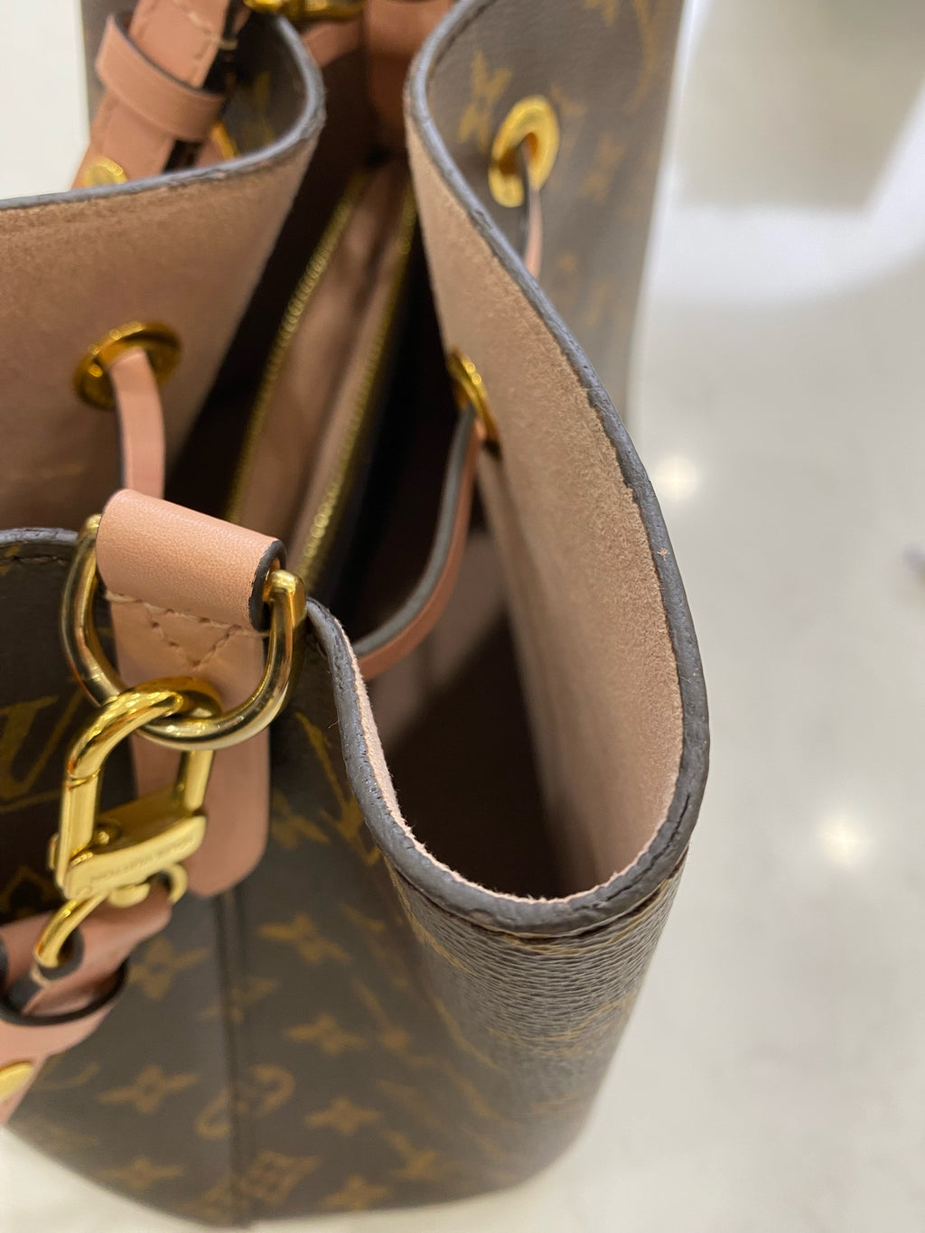 Louis Vuitton Pink Bucket & Drawstring Bag