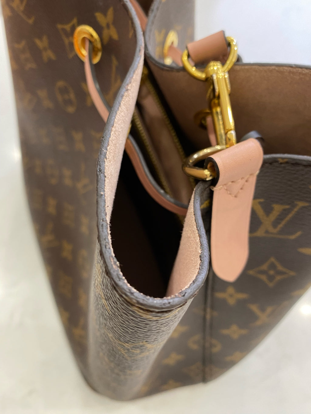 Louis Vuitton Pink Bucket & Drawstring Bag
