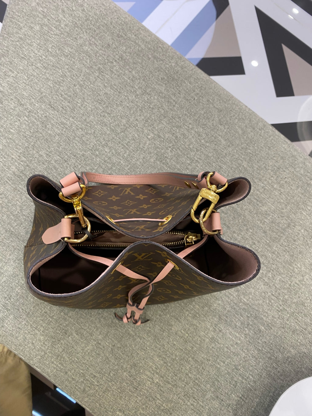 Louis Vuitton Pink Bucket & Drawstring Bag