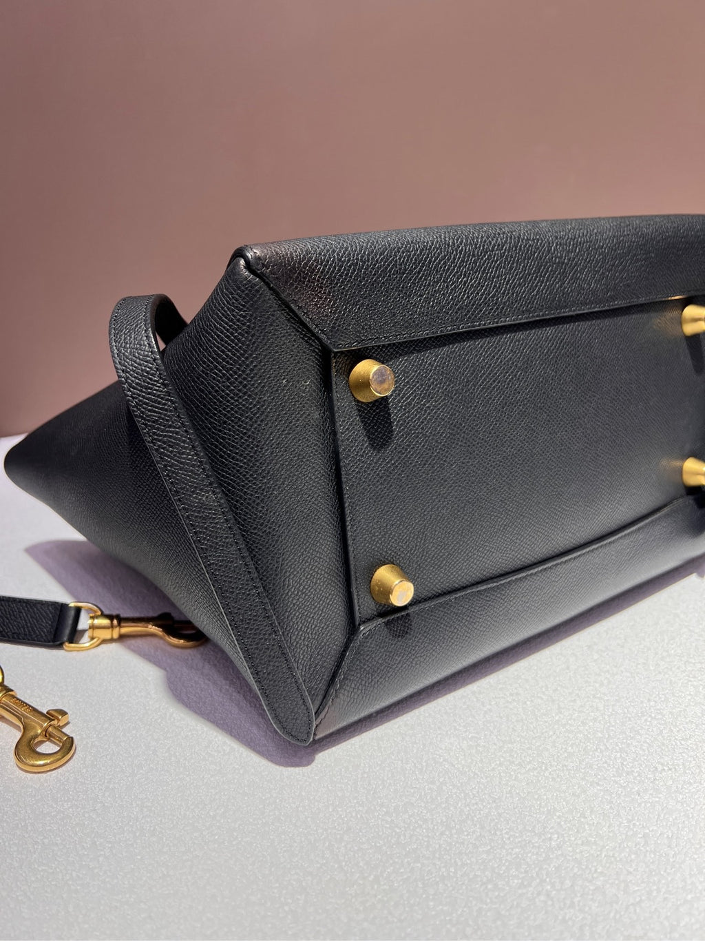 Celine BELT micro-grain cowhide leather handbag 189153ZVA.38NO