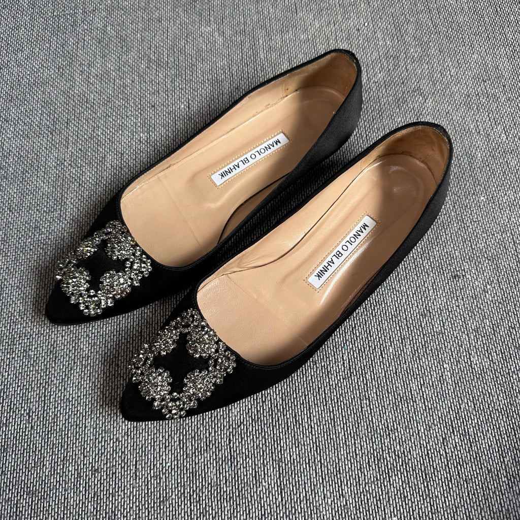 空白 Black Flat shoes
