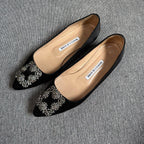 空白 Black Flat shoes