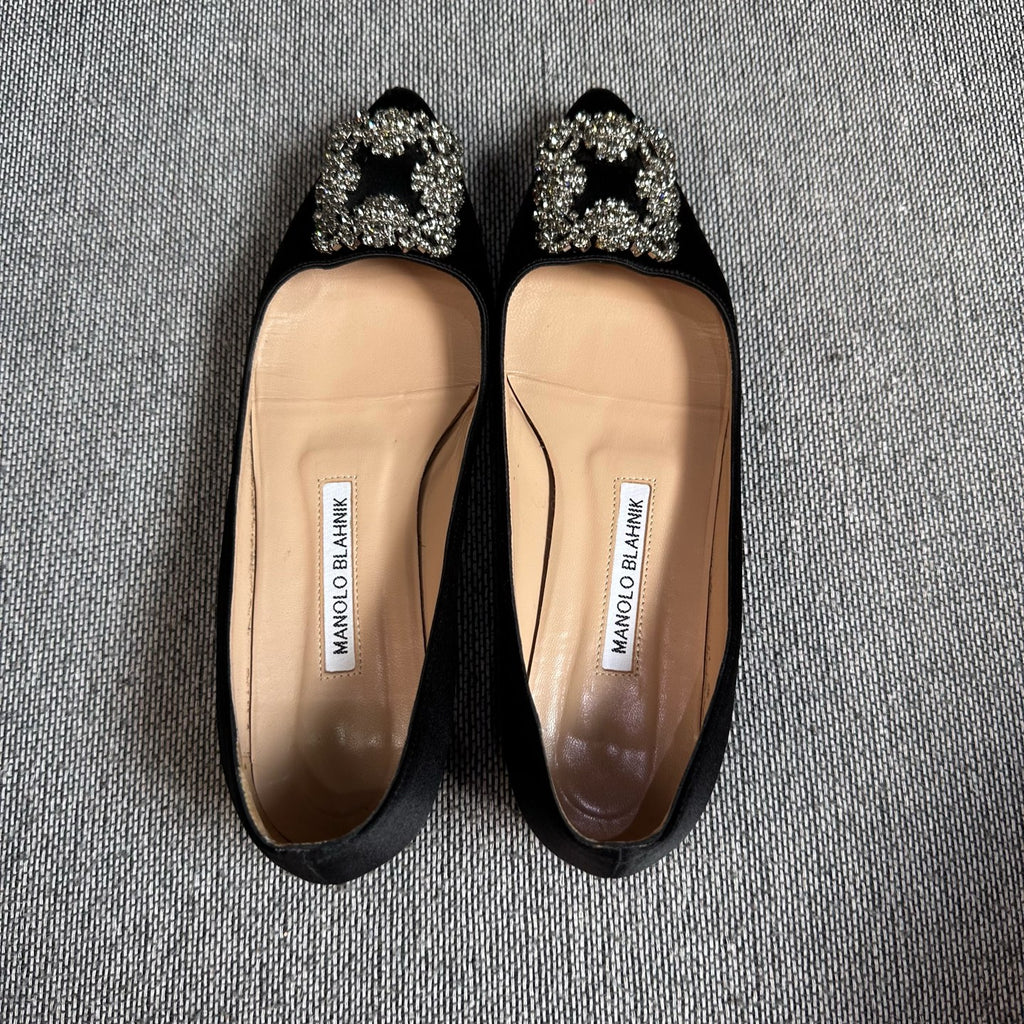 空白 Black Flat shoes