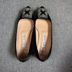空白 Black Flat shoes