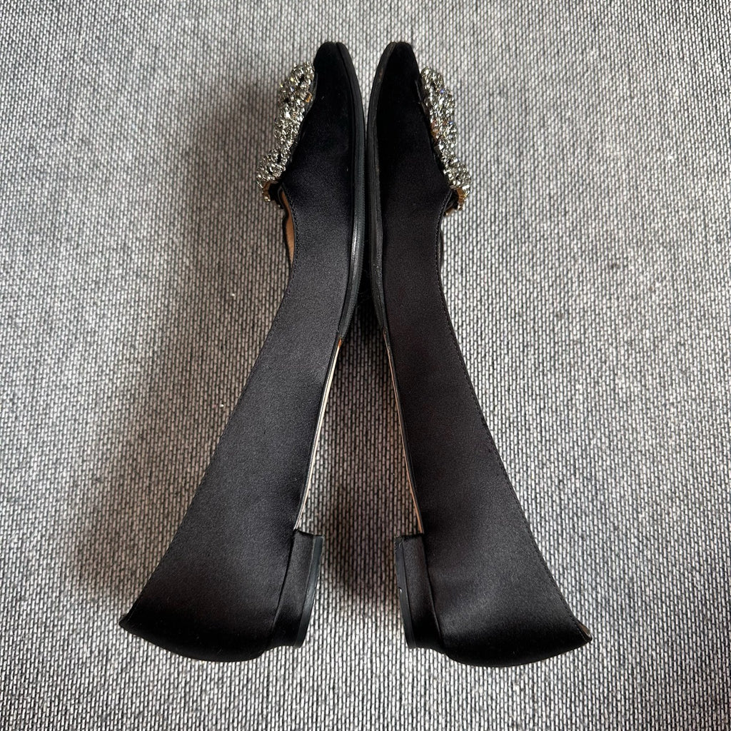 空白 Black Flat shoes
