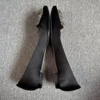 空白 Black Flat shoes
