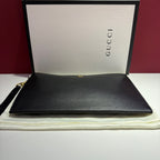 Gucci GG Marmont Collection Leather Black Clutch 30.5 cm (width) x 21 cm (height) x 1.5 cm (depth) 475317 DJ20T 1000