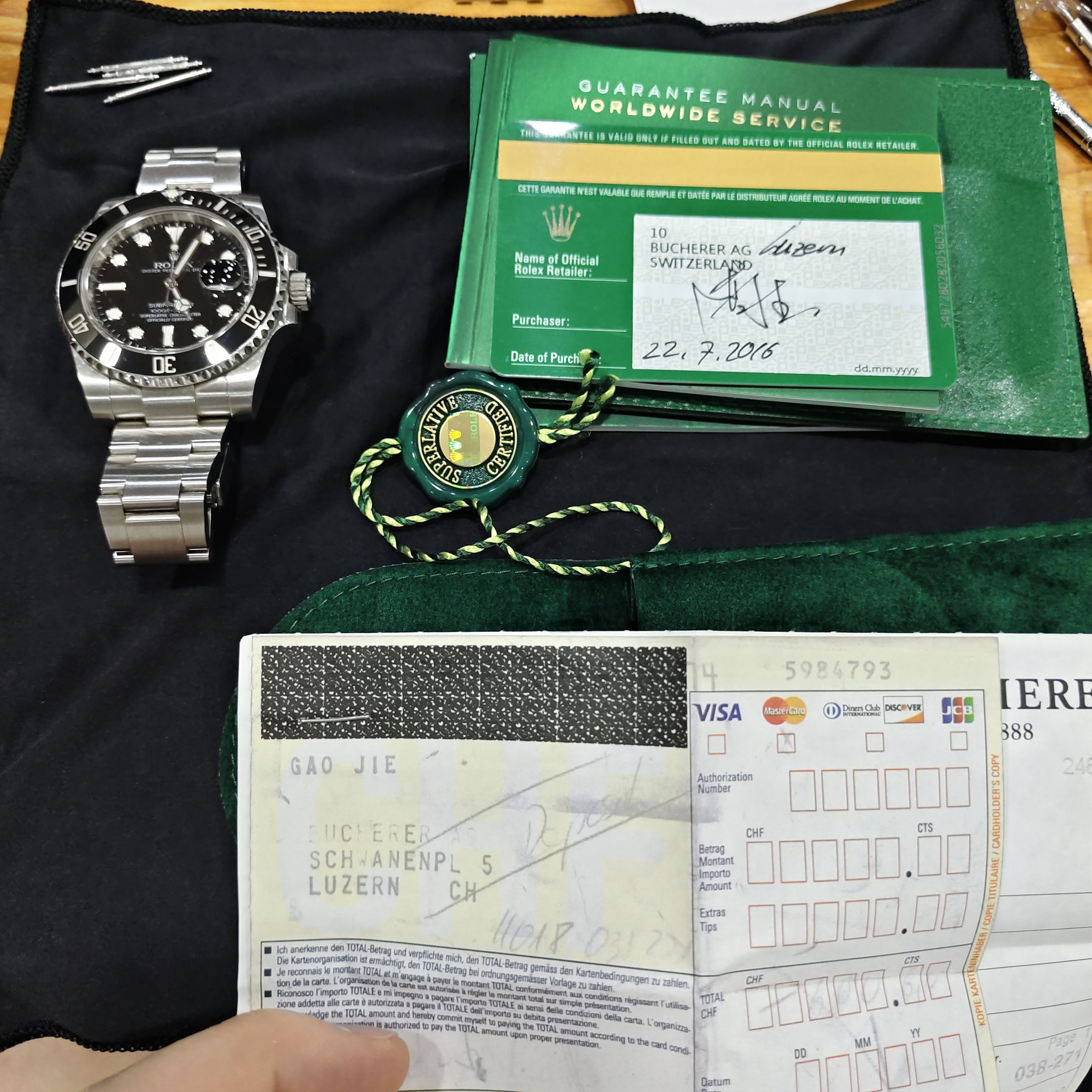 Rolex Submariner Date Automatic (self-winding) watch 40 millimeters m116610ln-0001
