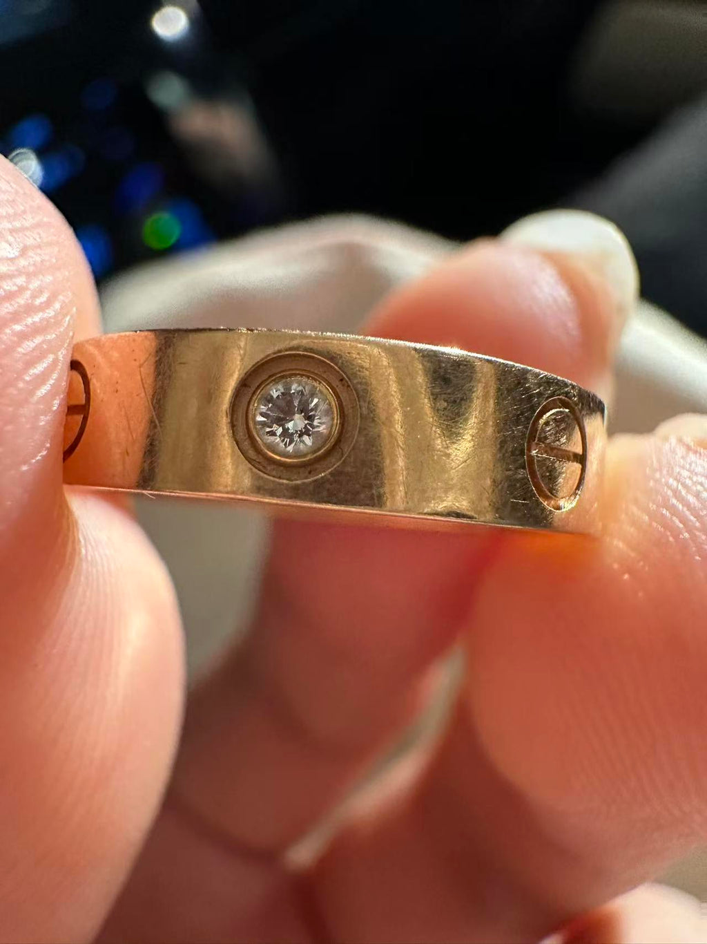 Cartier LOVE wedding rings Rose gold Ring 44 B4050700