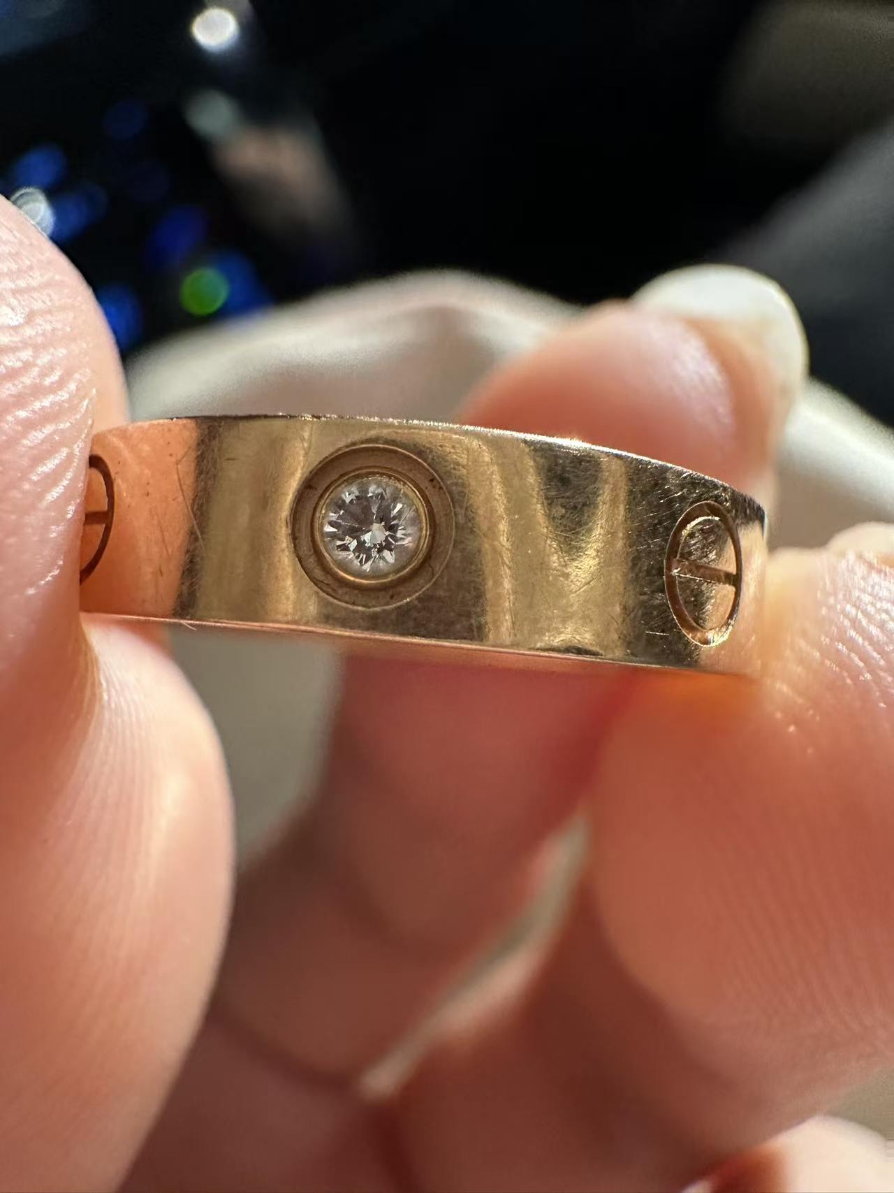 Cartier LOVE wedding rings Rose gold Ring 44 B4050700