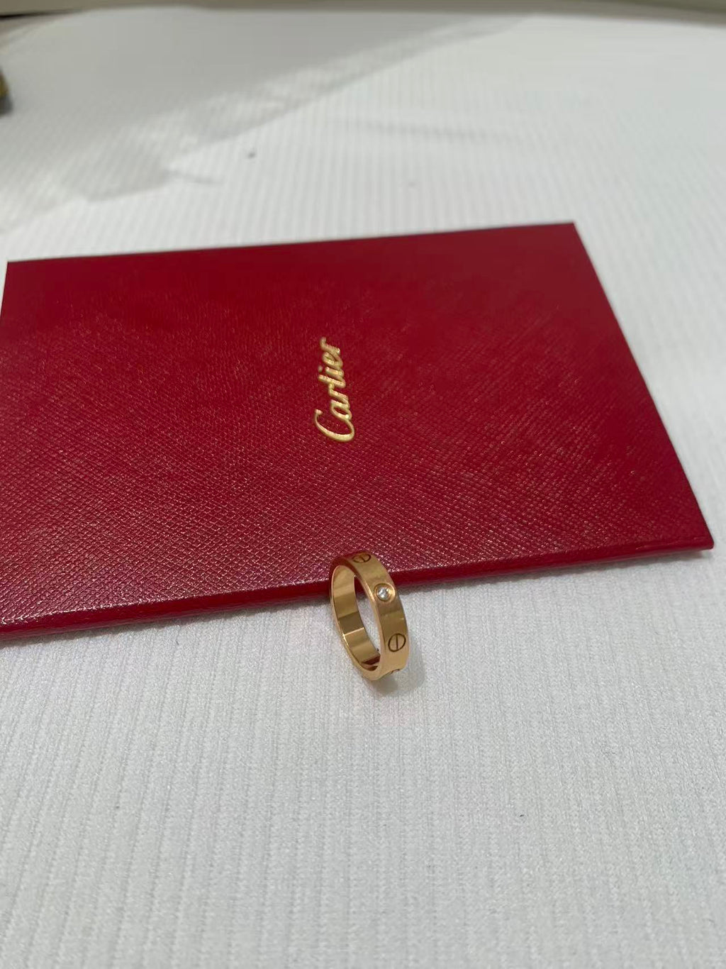 Cartier LOVE wedding rings Rose gold Ring 44 B4050700