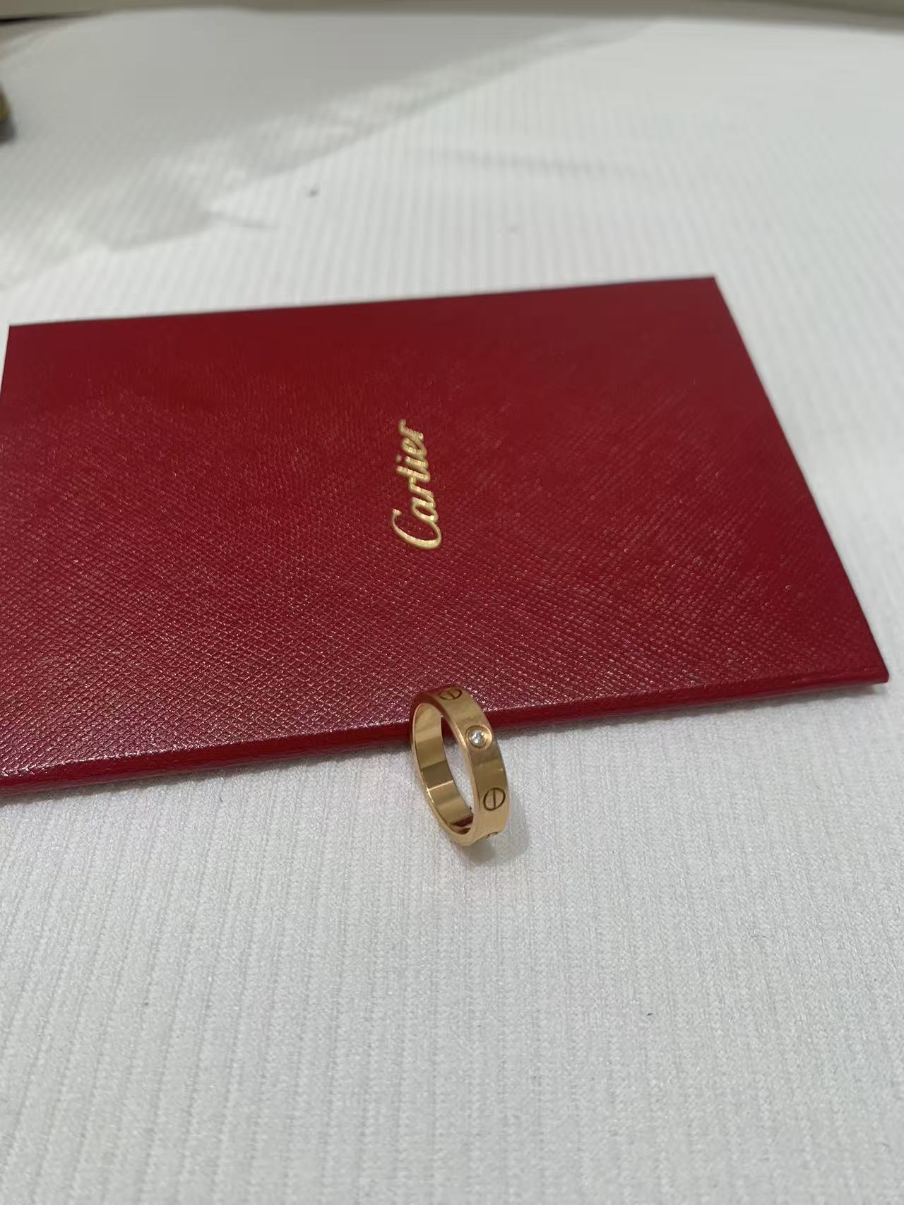 Cartier LOVE wedding rings Rose gold Ring 44 B4050700
