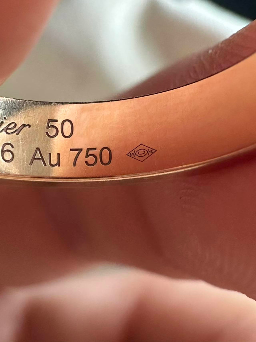 Cartier LOVE wedding rings Rose gold Ring 44 B4050700