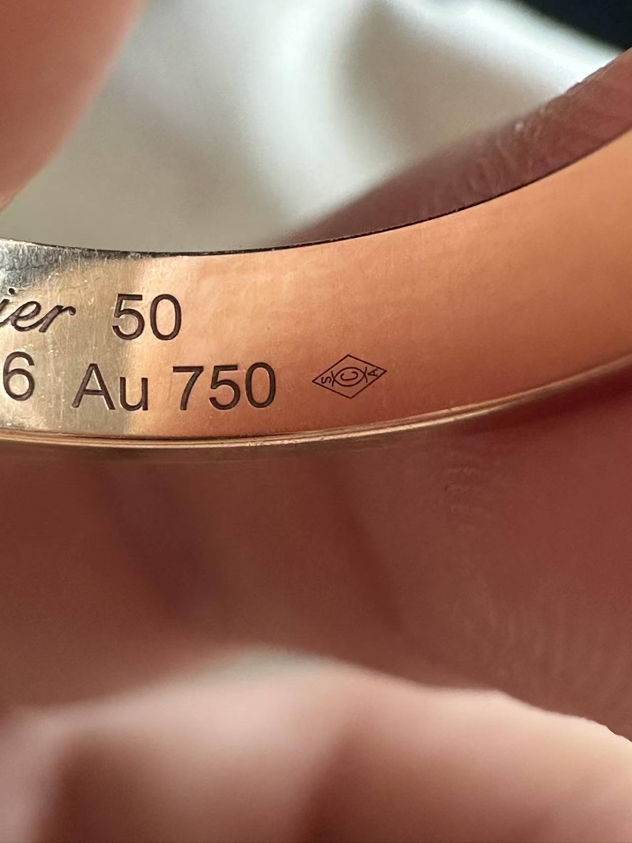 Cartier LOVE wedding rings Rose gold Ring 44 B4050700