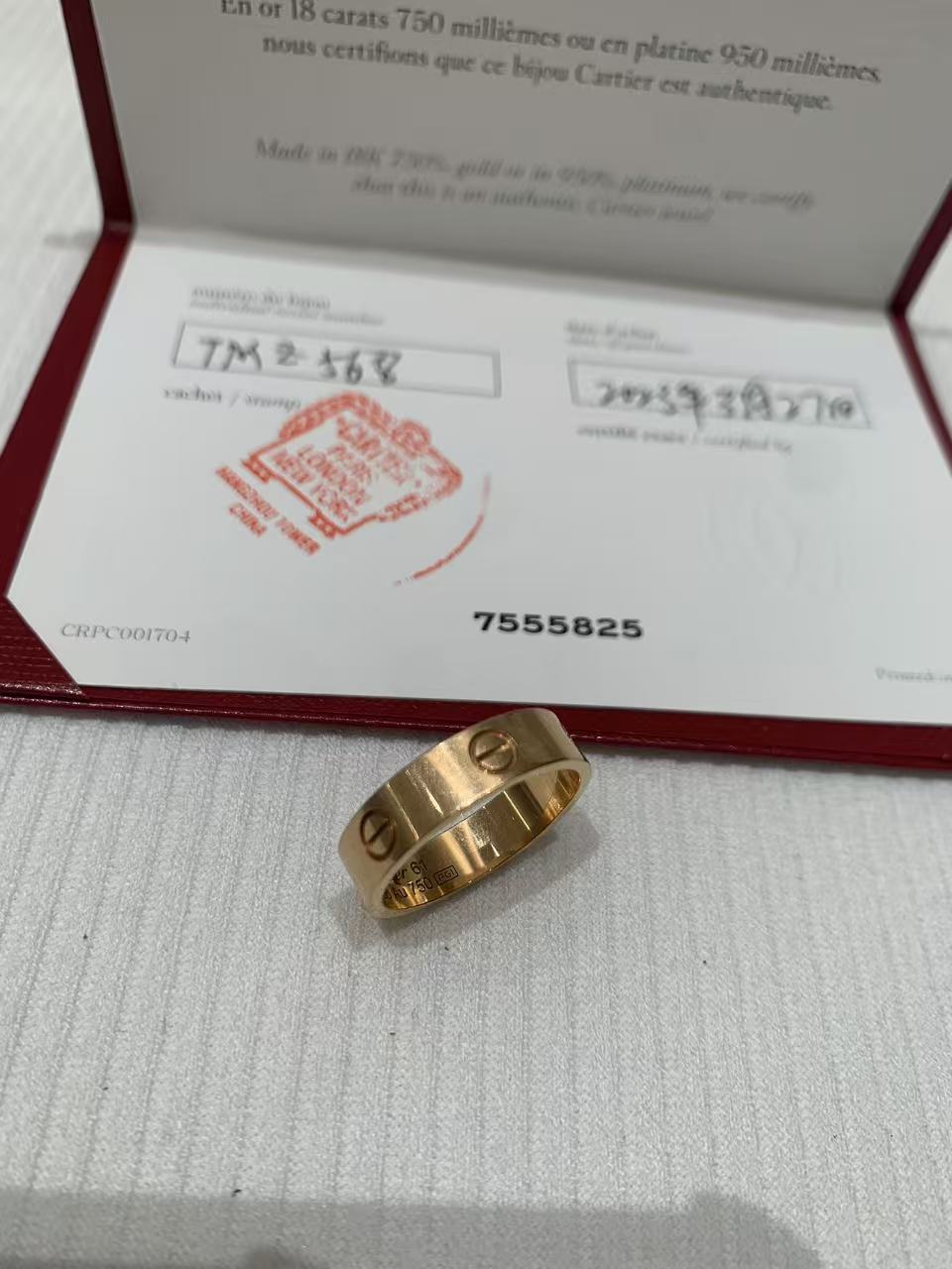 Cartier LOVE ring Rose gold Ring 44 B4084600