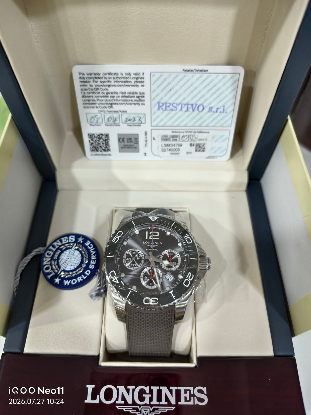 Longines Exercise Automatic (self-winding) watch 41 millimeters L3.883.4.76.9