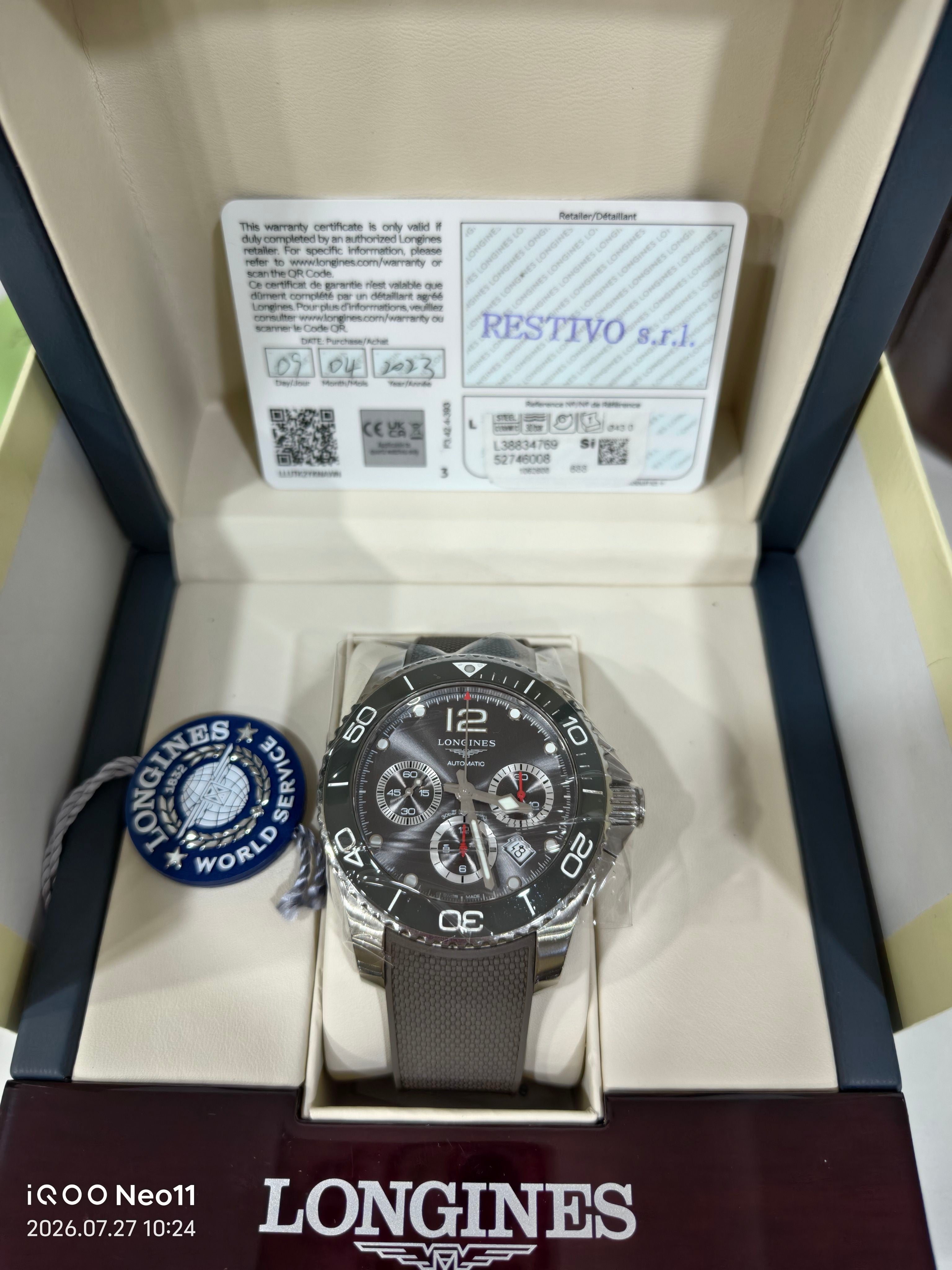 Longines Exercise Automatic (self-winding) watch 41 millimeters L3.883.4.76.9