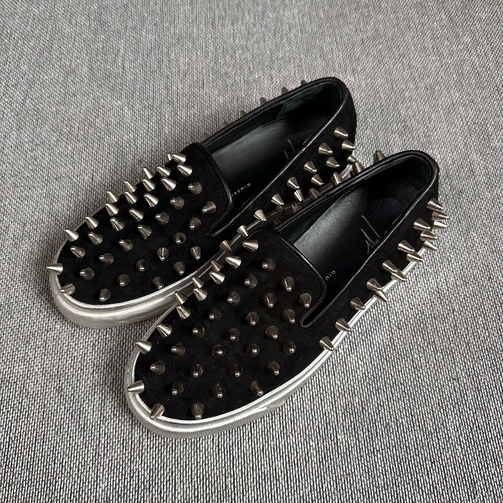 空白 Velvet Black Flat shoes