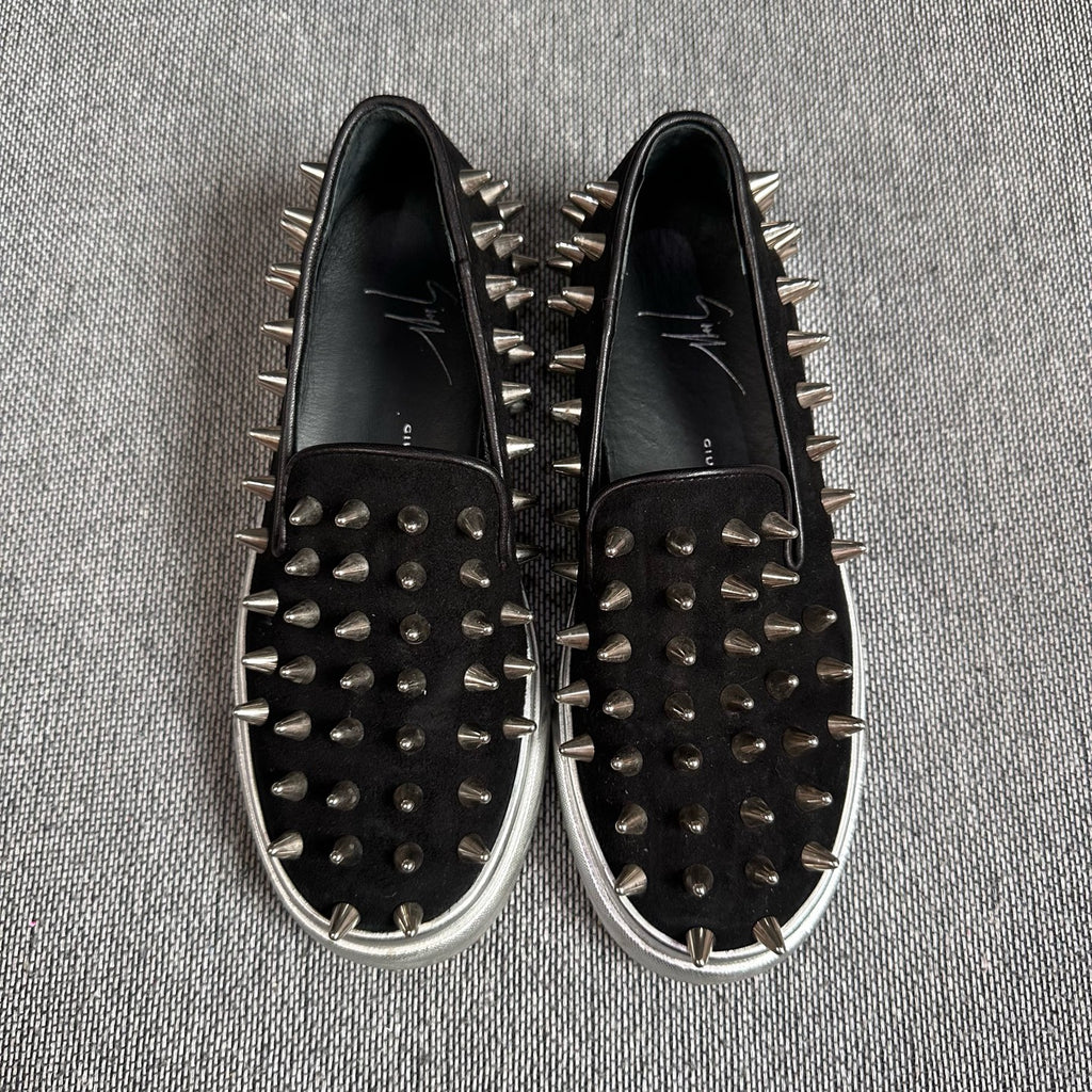 空白 Velvet Black Flat shoes
