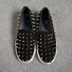 空白 Velvet Black Flat shoes
