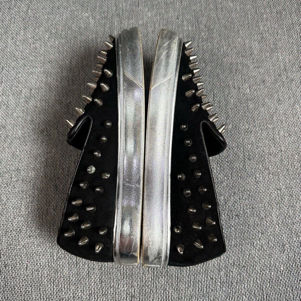 空白 Velvet Black Flat shoes