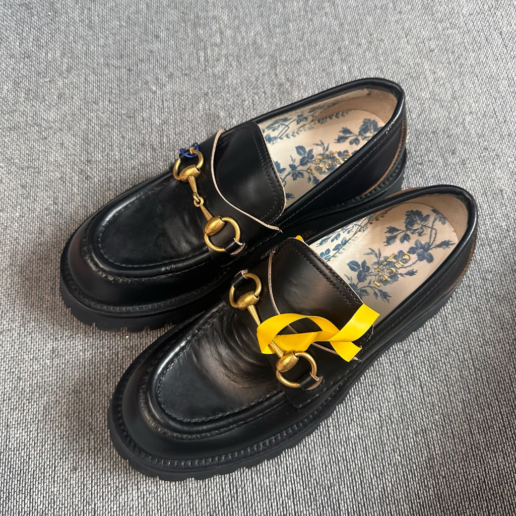 Gucci Gold Platform shoes