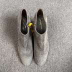 空白 Alcantara Gray Ankle boots