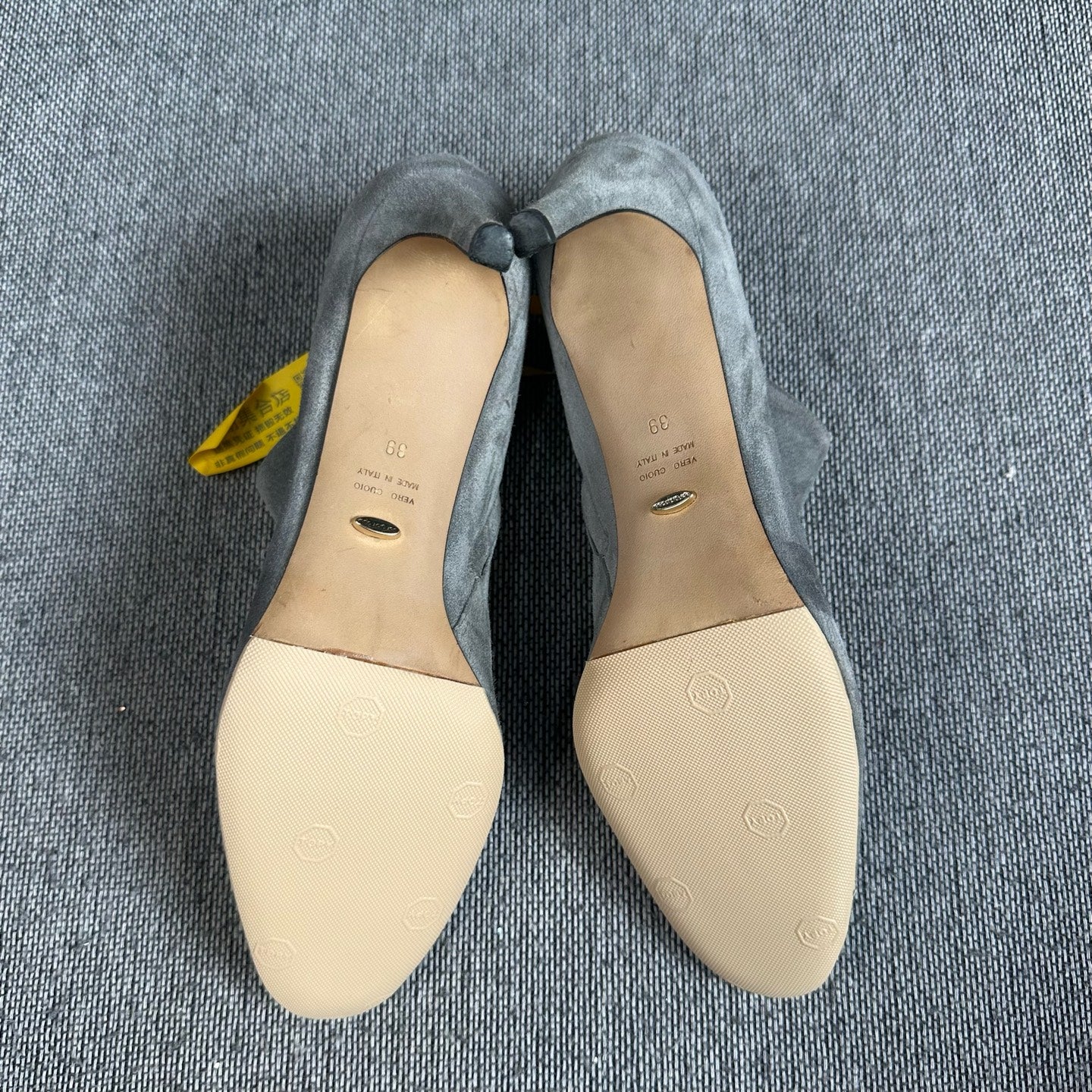 空白 Alcantara Gray Ankle boots