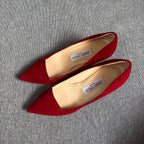 Jimmy Choo Alcantara Red High heels