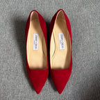 Jimmy Choo Alcantara Red High heels