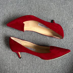 Jimmy Choo Alcantara Red High heels