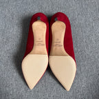 Jimmy Choo Alcantara Red High heels